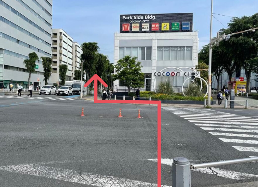 新都心アーバン鍼灸接骨院への道順3